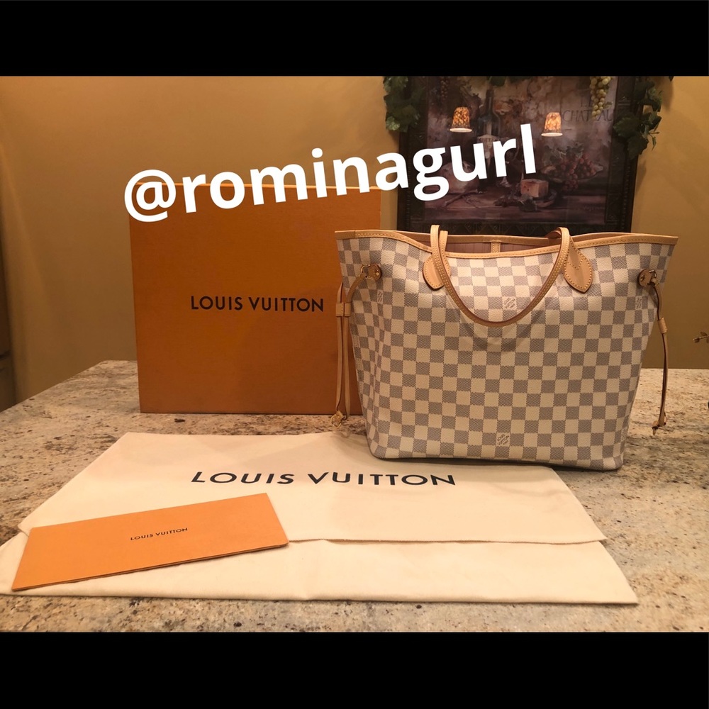 Louis Vuitton Neverfull MM Damier Azur Canvas